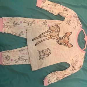 Two piece girl pajama set, 24 months, Disney “Bambi”